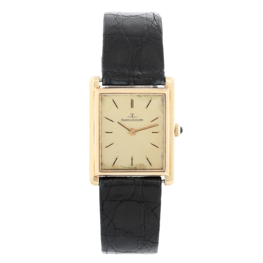 Jaeger Le Coultre  Vintage 18K Gold Square Mens Watch 6029.21