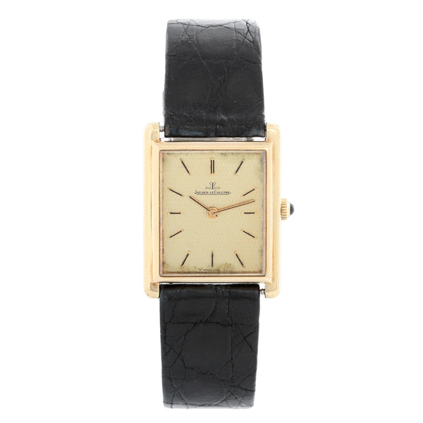 Jaeger Le Coultre  Vintage 18K Gold Square Mens Watch 6029.21
