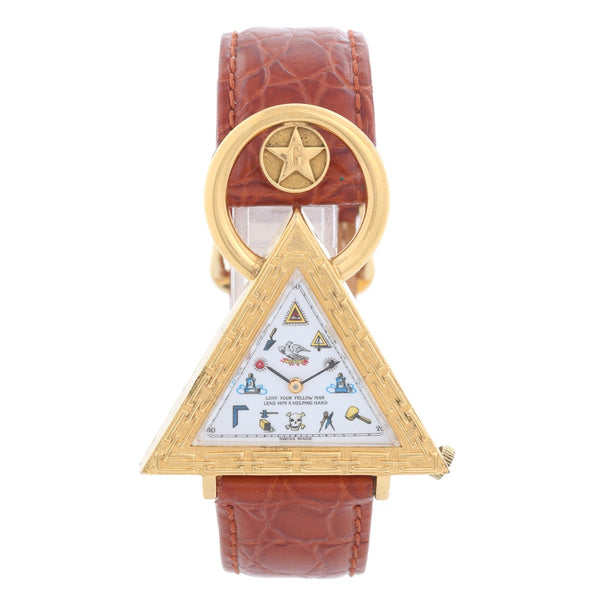 Swiss Masonic Triangular Wrist Watch
