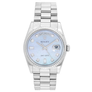Rolex President Day-Date Men's 18k White Gold Watch 118239