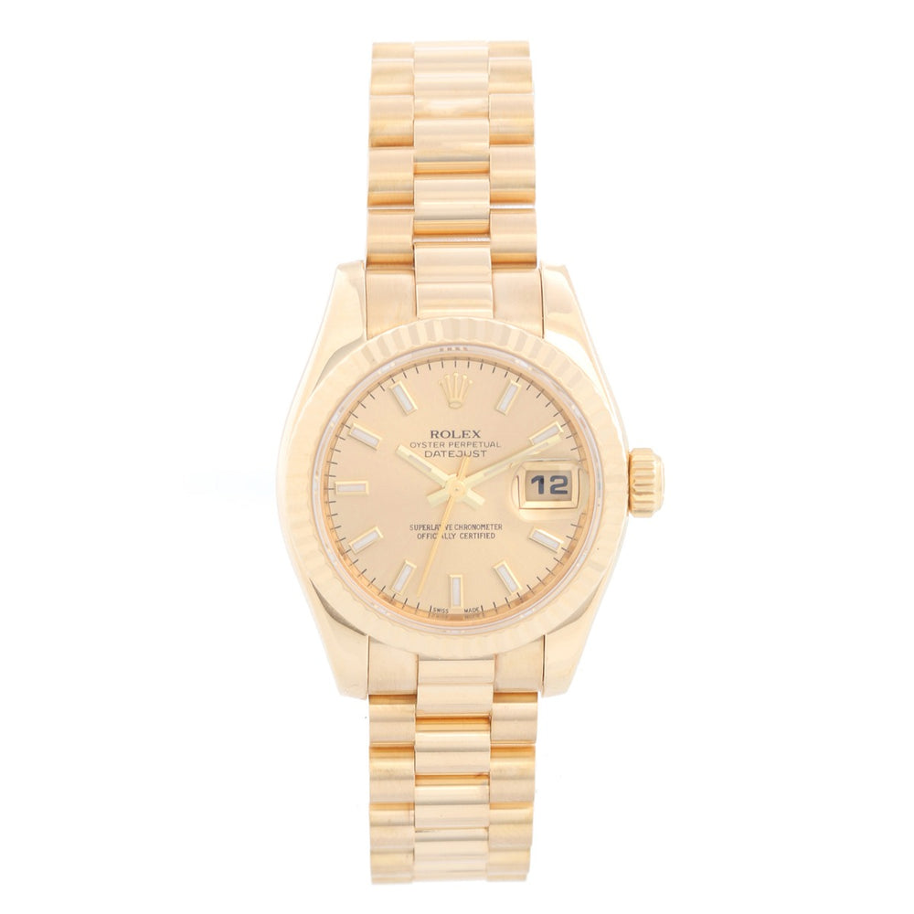 Rolex Ladies President 18K Gold Watch 179178 Champagne Dial