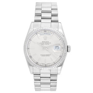 Rolex President Day-Date Men's 18k White Gold Watch 118239