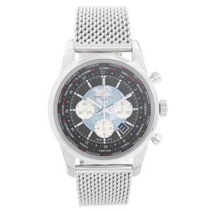 Breitling Transocean Chronograph Unitime Stainless Steel Watch AB0510U4.BB62.152A