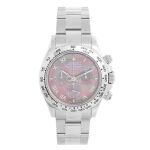 White Gold Rolex Daytona Men's Sport Watch with Tahitian Mother of Pearl Dial 116509