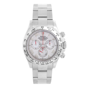 Men's White Gold Rolex Daytona Watch with Meteorite Dial 116509