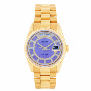 Rolex President Day-Date Men's Lilac Stone Carousel 118238
