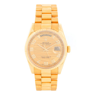 Rolex President Day-Date Men's Watch 118238 Champagne Wave Dial