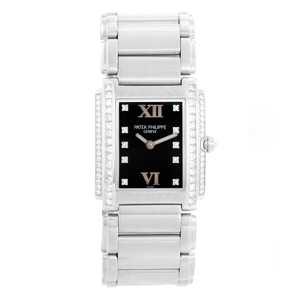 Ladies Patek Philippe Twenty-4  Diamond & 18k White Gold Watch 4910-20G-010 or 4910-20G