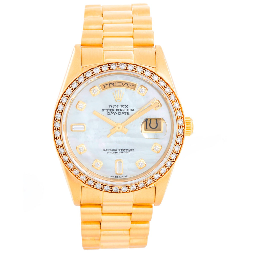 Rolex President Day-Date Mother of Pearl with Diamond Dial 18348