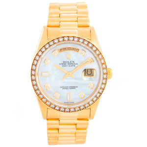 Rolex President Day-Date Mother of Pearl with Diamond Dial 18348
