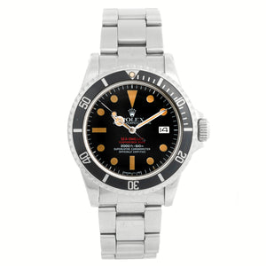 Rare Collectible Vintage Rolex Double Red DRSD Sea Dweller Men's Steel Watch 1665