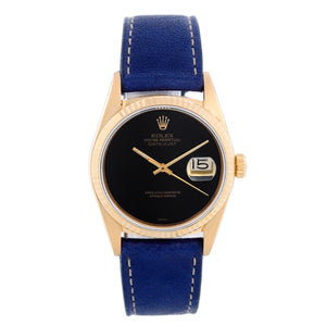 Rolex Datejust Men's 18k Watch Onyx 16018