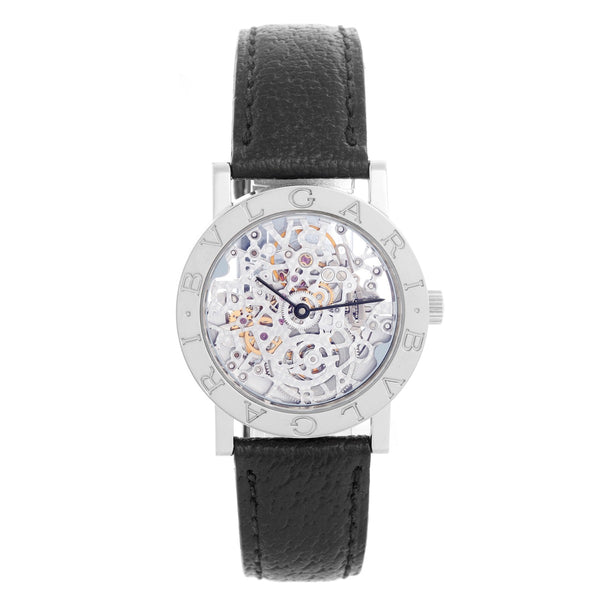 Bvlgari 18k White Gold Skeleton Strap Watch BB.W.33.GL.SK.P