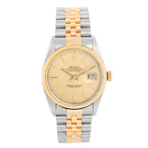 Rolex Datejust 2-Tone Steel & Gold Men's Automatic Watch 16013