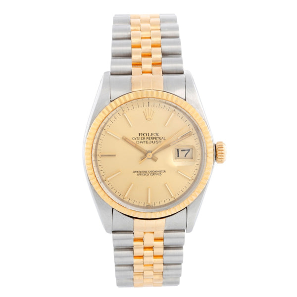 Rolex Datejust 2-Tone Steel & Gold Men's Automatic Watch 16013