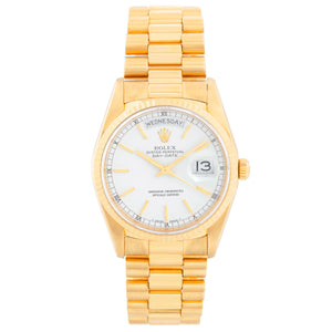 Rolex President Day-Date Men's Watch 18238 White Dial