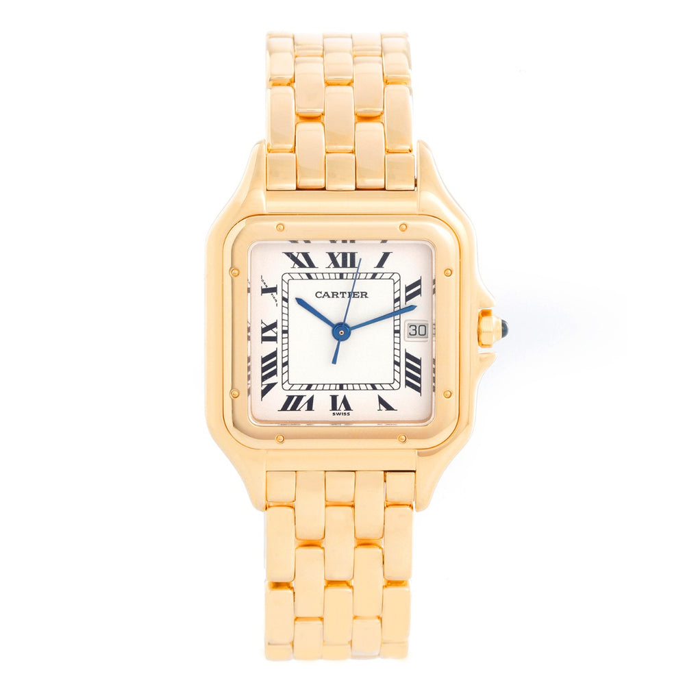 Cartier Panther 18k Yellow Gold Men's Quartz Watch with Date