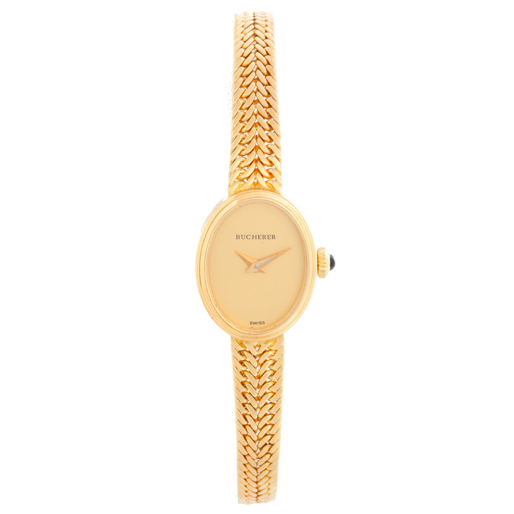 Vintage Ladies 18k Yellow Gold Bucherer Watch