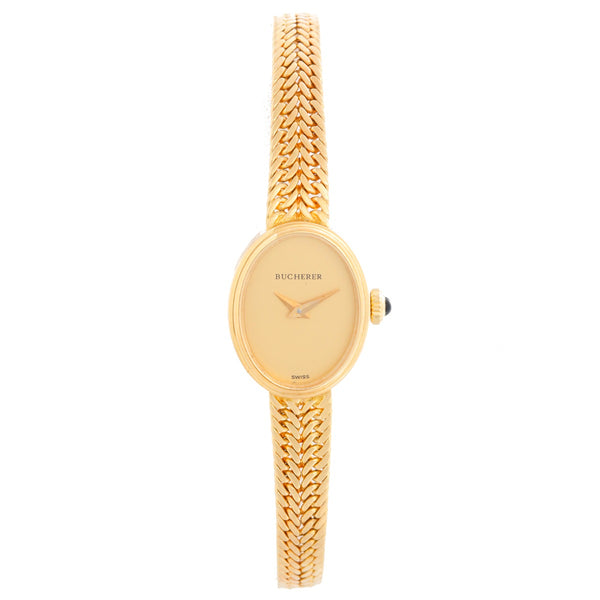 Vintage Ladies 18k Yellow Gold Bucherer Watch