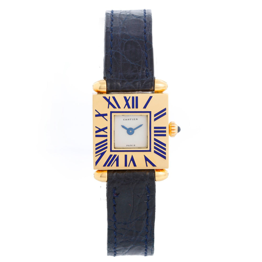 Cartier 18k Yellow Gold Quadrant Ladies Watch