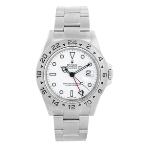 Discontinued Rolex Explorer  Men's Stainless Steel Watch 16570 With Strap