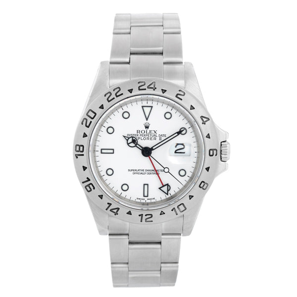 Discontinued Rolex Explorer  Men's Stainless Steel Watch 16570 With Strap