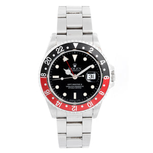 Rolex GMT-Master II Stainless Steel Men's Watch 16710 Red/Black Coke Bezel