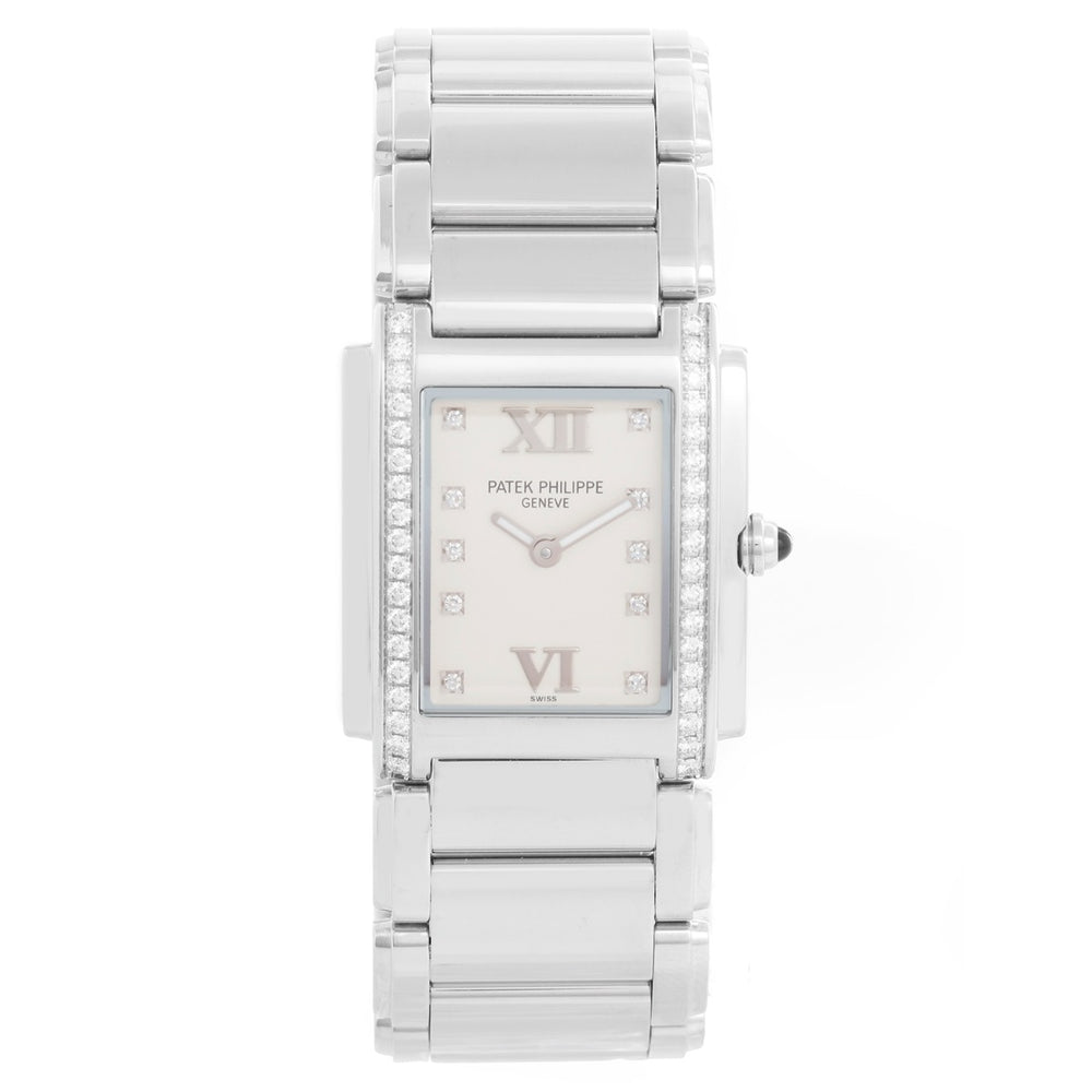 Ladies Stainless Steel Diamond Patek Philippe Twenty-4 Watch 4910 10A