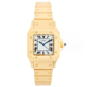 Cartier Santos Ladies 18k Yellow Gold Watch