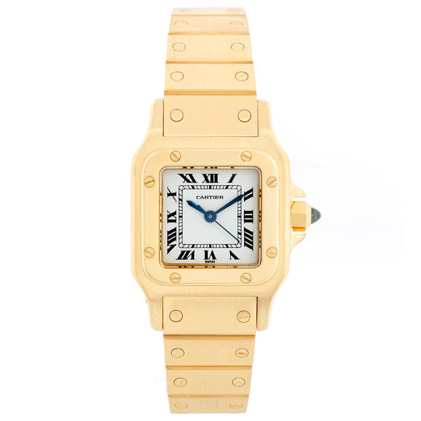 Cartier Santos Ladies 18k Yellow Gold Watch