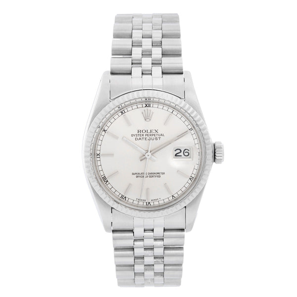 Rolex Datejust Men's Stainless Steel Watch Silver Dial 16014