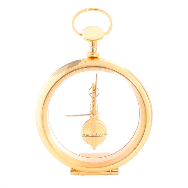 Jaeger-LeCoultre Baguette Skeleton Clock " Pocket Watch"  Ref 557