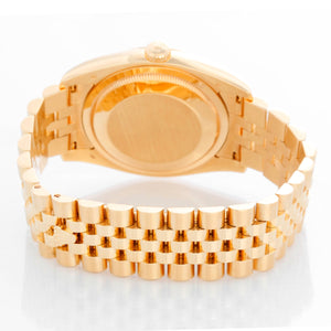 Rare Men's Gold Rolex Datejust Factory Green Dial  Watch 116208