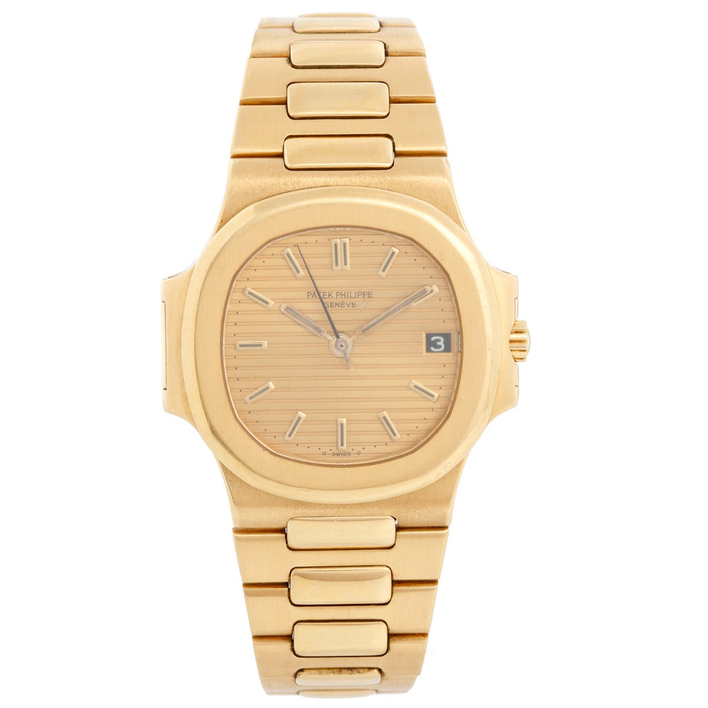 Patek Philippe Nautilus 18k Yellow Gold Watch 3800 J Champagne dial
