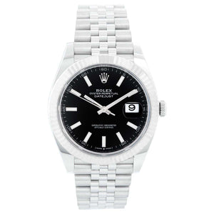 Rolex Datejust 41  Stainless Steel Men's Black Watch 126334