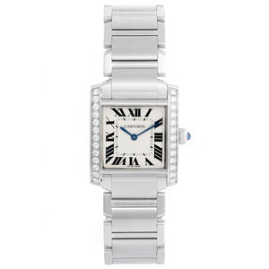 Cartier Tank Francaise Midsize Stainless Steel Diamonds Watch