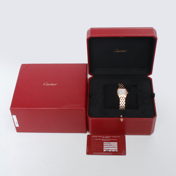 Cartier Rose Gold Small Panther With Diamonds Ladies Watch WJPN0008