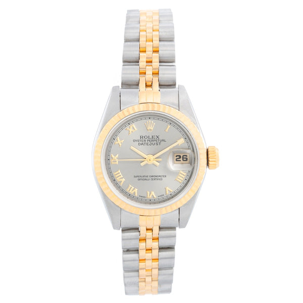 Rolex Ladies 2-Tone Datejust Watch 69173 Rhodium Dial