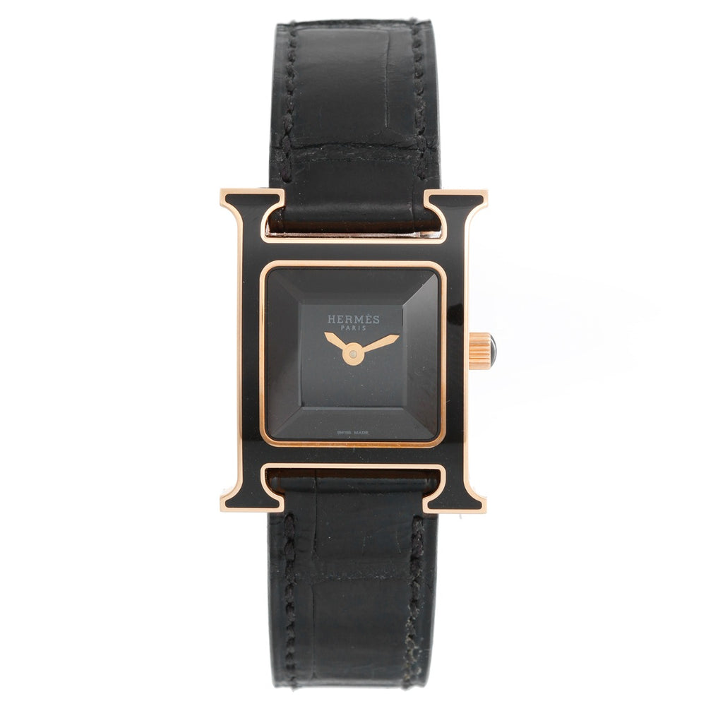 Hermes Heure H 18k Rose Gold Ladies Watch HH1.2706
