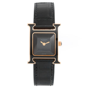 Hermes Heure H 18k Rose Gold Ladies Watch HH1.2706