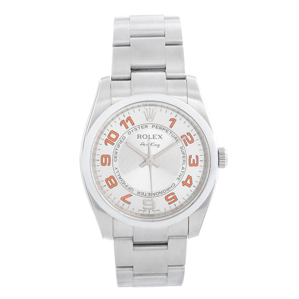 Rolex Air-King Stainless Steel Men's Watch Domed Bezel 114200