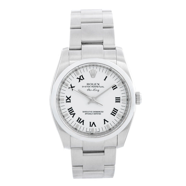 Rolex Air-King Stainless Steel Men's Watch Smooth Bezel 114200