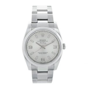 Rolex Air-King Stainless Steel Silver Stick Dial Watch 114200