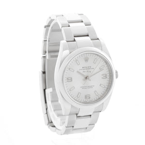 Rolex Air-King Stainless Steel Silver Stick Dial Watch 114200