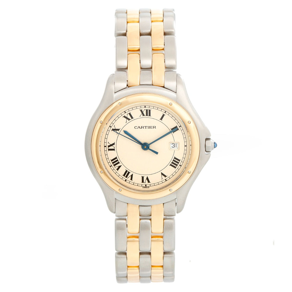 Cartier Cougar Men's/Ladies Midsize 33mm 2- Tone Watch W35005B6