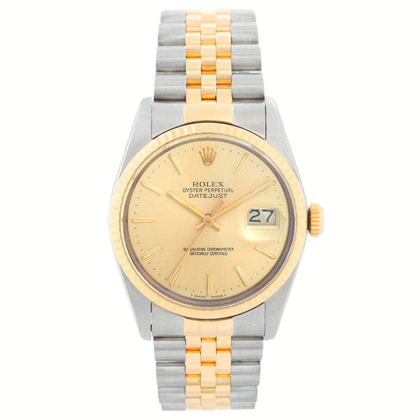 Men's Rolex Datejust 2-Tone Watch 16013