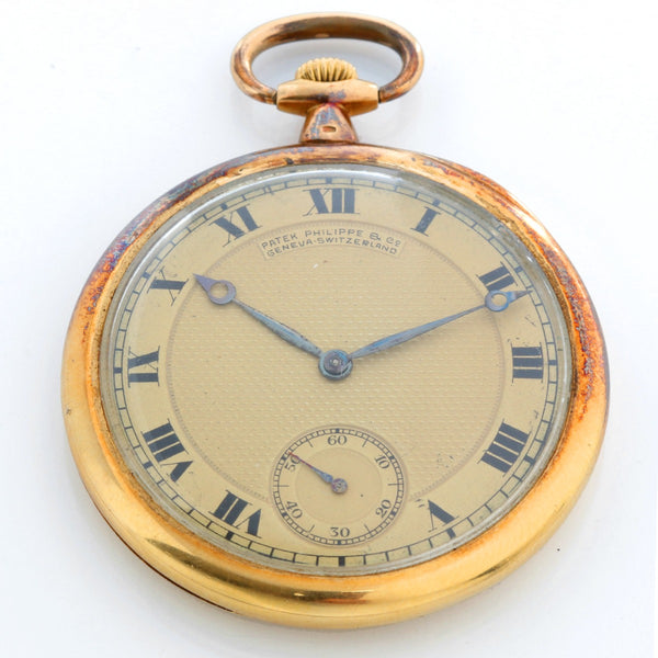 Patek Philippe Open Face 18K Yellow Gold Pocket Watch
