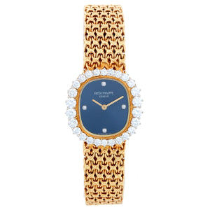 Patek Philippe Ellipse 4137 Diamond Bezel Ladies Gold Watch