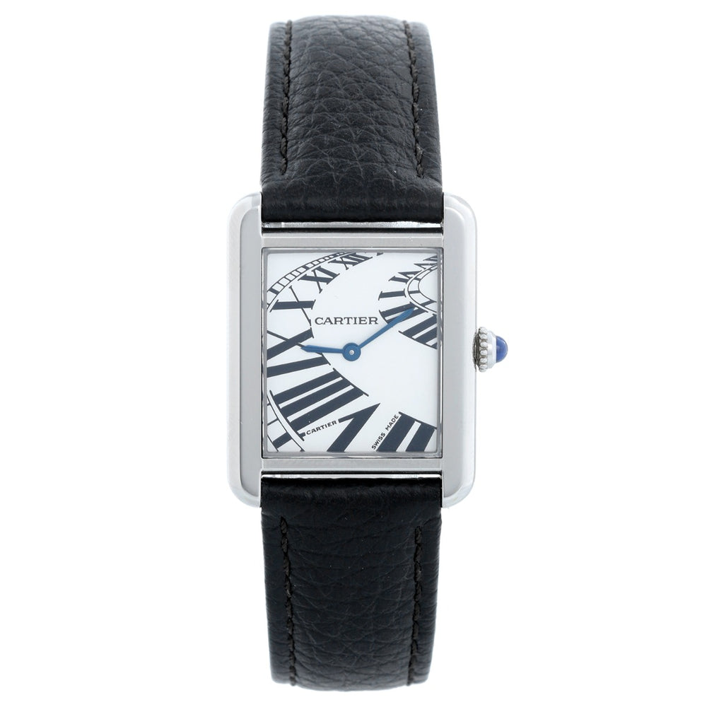 Cartier Tank Solo Piano Dial Stainless Steel Watch
