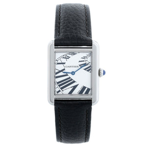 Cartier Tank Solo Piano Dial Stainless Steel Watch